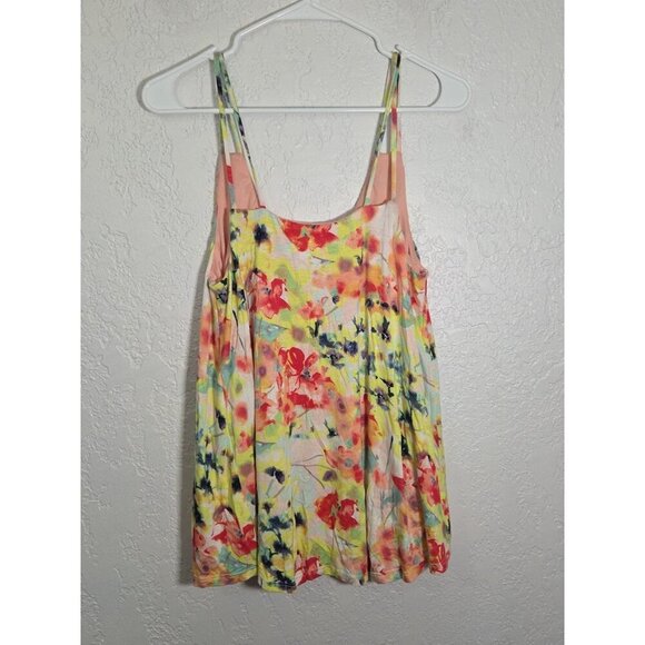 NWT Maurices Pink Strappy Tank Top Super Soft Sleeveless Loose Medium Floral - Picture 4 of 5